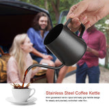 350 ml Stainless Steel Gooseneck Pour Over Drip Coffee Maker Tea Coffee Cup Pot Black In Australia - Darrahopens