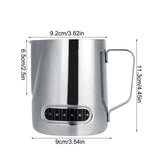 600ml Stainless Steel Milk Frothing Pitcher Espresso Coffee Cup Mugs with Measurement
