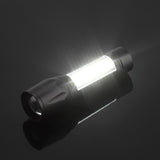 Portable XPE + COB Waterproof Telescopic Zoom 3 Modes LED Torch Outdoor