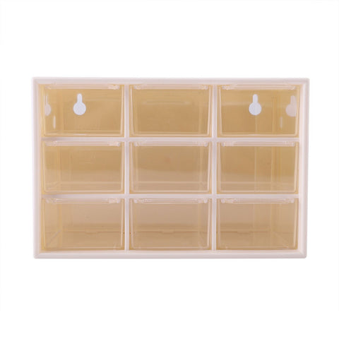 Portable Plastic 9 Lattice Mini Cabinets Drawer Jewelry Cosmetic Storage Box White In Australia - Darrahopens