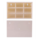 Portable Plastic 9 Lattice Mini Cabinets Drawer Jewelry Cosmetic Storage Box White