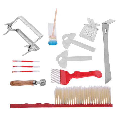 12Pcs Beekeeping Tools Kit Stainless Steel Hive Tool Bee Brush Extracting Fork In Australia - Darrahopens