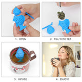 Cute Silicone Tea Infuser Food Grade Fish Shape Design Tea Filter Funny Tea Strainer