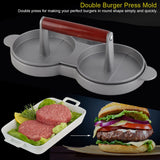 Aluminum Alloy NOn Stick Double Burger Press Mold Hamburger Meat Beef Kitchen Tools In Australia - Darrahopens