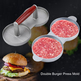 Aluminum Alloy NOn Stick Double Burger Press Mold Hamburger Meat Beef Kitchen Tools In Australia - Darrahopens