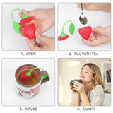Cute Silicone Tea Infuser Food Grade Strawberry Shape Design Tea Filter Funny Tea Strainer