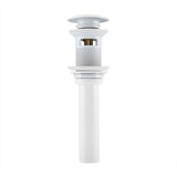 Kitchen Bathroom Basin Sink White Coating Brass Pop Up Drain Stopper with Overflow Hole