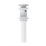Kitchen Bathroom Basin Sink White Coating Brass Pop Up Drain Stopper with Overflow Hole