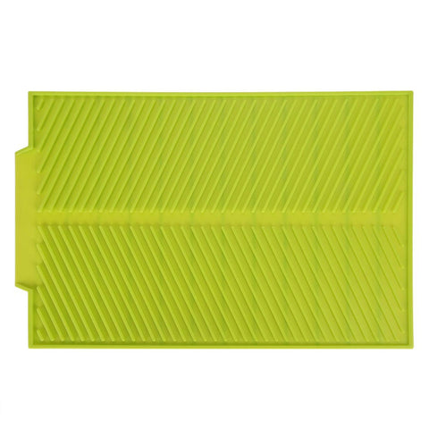 Rectangle Silicone Drain Mat Drying Dishes Pad Heat Resistant Slip proof Tray(Green) In Australia - Darrahopens
