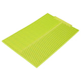 Rectangle Silicone Drain Mat Drying Dishes Pad Heat Resistant Slip proof Tray(Green) In Australia - Darrahopens