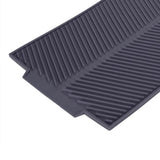 Rectangle Silicone Drain Mat Drying Dishes Pad Heat Resistant Slip proof Tray(Grey)