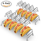 Taco Holder Set of 4, Premium Stainless Steel Taco Stand Rack for Kids Hard or Soft Shell Tacos In Australia - Darrahopens