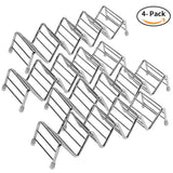 Taco Holder Set of 4, Premium Stainless Steel Taco Stand Rack for Kids Hard or Soft Shell Tacos