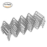 Taco Holder Set of 4, Premium Stainless Steel Taco Stand Rack for Kids Hard or Soft Shell Tacos
