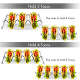Ejoyous Taco Holder, 4 Pack Stainless Steel Taco Rack V Space Taco Stand with Protective Tips f In Australia - Darrahopens