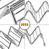 Ejoyous Taco Holder, 4 Pack Stainless Steel Taco Rack V Space Taco Stand with Protective Tips f In Australia - Darrahopens