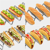 Ejoyous Taco Holder, 4 Pack Stainless Steel Taco Rack V Space Taco Stand with Protective Tips f