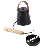 Modern Wooden Iron Bedroom Wall Mount Lamp Porch Corridor Study Light Fixture Room Decor(Black) In Australia - Darrahopens