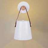 Modern Wooden Iron Bedroom Wall Mount Lamp Porch Corridor Study Light Fixture Room Decor(White) In Australia - Darrahopens