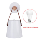 Modern Wooden Iron Bedroom Wall Mount Lamp Porch Corridor Study Light Fixture Room Decor(White)