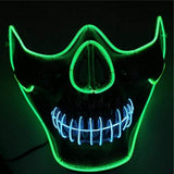 LED Glow Half Face Skull Model Mask for Halloween Costume Party Prop Show