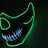 LED Glow Half Face Skull Model Mask for Halloween Costume Party Prop Show