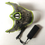 LED Glow Half Face Skull Model Mask for Halloween Costume Party Prop Show