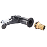 Floral Pattern Single Handle Mixer Tap Cold/Hot Water Faucet for Bathroom Basin Sink (Black)