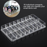 16 Grid Transparent Acrylic Larger Compact Organizer Power Eyebrow Powder Holder Store Box In Australia - Darrahopens