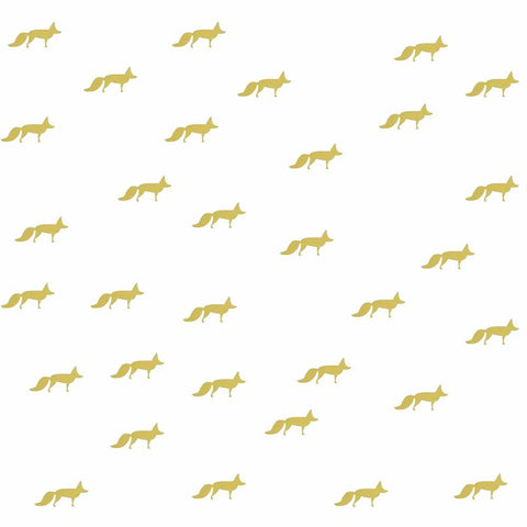 Vinyl Wall Sticker Fox Shaped Decal for Nursery Dormitory Bedroom Home Decoration(Gold) In Australia - Darrahopens