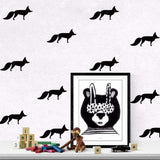 Vinyl Wall Sticker Fox Shaped Decal for Nursery Dormitory Bedroom Home Decoration(Gold) In Australia - Darrahopens