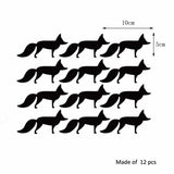 Vinyl Wall Sticker Fox Shaped Decal for Nursery Dormitory Bedroom Home Decoration(White)