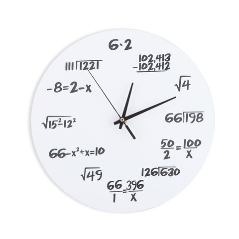 Wall Clock 3D Decoration Clock Mathematical formula for Kids Room Nursery Home Decor In Australia - Darrahopens
