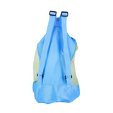 Portable Children Kids Mesh Drawstring Backpack Outdoor Beach Shell Toy Storage Bag (Blue)