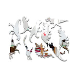 Dinosaur Novel Wall Stickers Bedroom Living Room Backdrop Wall Decoration(Silver) In Australia - Darrahopens