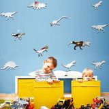Dinosaur Novel Wall Stickers Bedroom Living Room Backdrop Wall Decoration(Silver) In Australia - Darrahopens