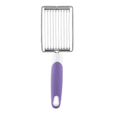 Stainless Steel Luncheon Meat Cutter Ham Fruit Tomato Kitchen Soft Food Cutting Tool (Purple)