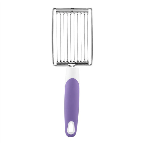 Stainless Steel Luncheon Meat Cutter Ham Fruit Tomato Kitchen Soft Food Cutting Tool (Purple)