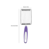 Stainless Steel Luncheon Meat Cutter Ham Fruit Tomato Kitchen Soft Food Cutting Tool (Purple)