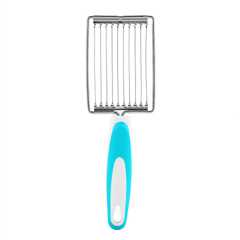 Stainless Steel Luncheon Meat Cutter Ham Fruit Tomato Kitchen Soft Food Cutting Tool (Blue) In Australia - Darrahopens
