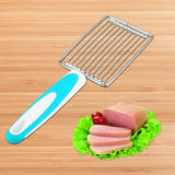 Stainless Steel Luncheon Meat Cutter Ham Fruit Tomato Kitchen Soft Food Cutting Tool (Blue) In Australia - Darrahopens