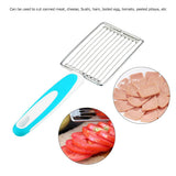 Stainless Steel Luncheon Meat Cutter Ham Fruit Tomato Kitchen Soft Food Cutting Tool (Blue) In Australia - Darrahopens