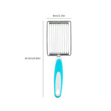 Stainless Steel Luncheon Meat Cutter Ham Fruit Tomato Kitchen Soft Food Cutting Tool (Blue) In Australia - Darrahopens
