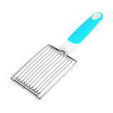 Stainless Steel Luncheon Meat Cutter Ham Fruit Tomato Kitchen Soft Food Cutting Tool (Blue)