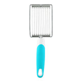 Stainless Steel Luncheon Meat Cutter Ham Fruit Tomato Kitchen Soft Food Cutting Tool (Blue)