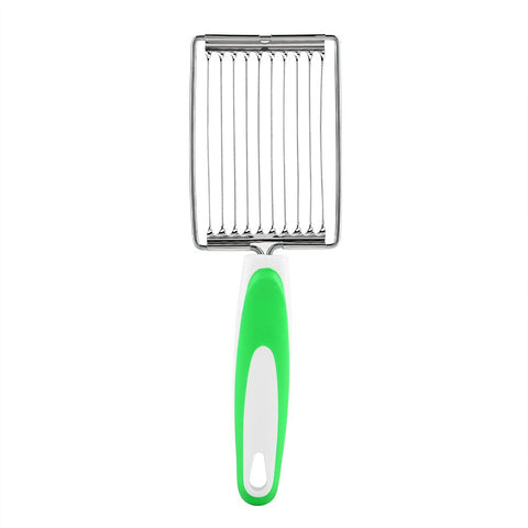 Stainless Steel Luncheon Meat Cutter Ham Fruit Tomato Kitchen Soft Food Cutting Tool (Green)
