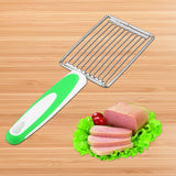Stainless Steel Luncheon Meat Cutter Ham Fruit Tomato Kitchen Soft Food Cutting Tool (Green) In Australia - Darrahopens