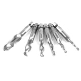 6pcs M3-M10 High Speed Steel Hex Shank Combination Screw Tap Drill Bit Set (HSS4341)