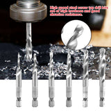 6pcs M3-M10 High Speed Steel Hex Shank Combination Screw Tap Drill Bit Set (HSS4341)