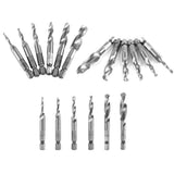6pcs M3-M10 High Speed Steel Hex Shank Combination Screw Tap Drill Bit Set (HSS4341)
